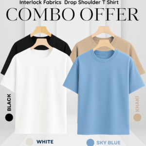 **Alt Text:** Fanamawear 230+ GSM Drop Shoulder T-Shirt in Bangladesh made with export interlock cotton and premium stitching