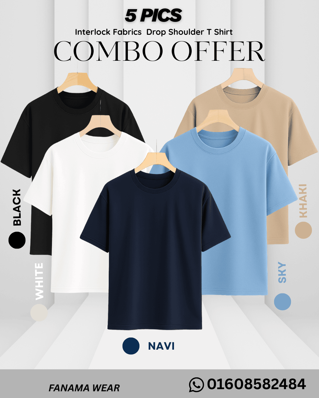 Fanamawear Premium 230+ GSM Drop Shoulder T-Shirt Banglades