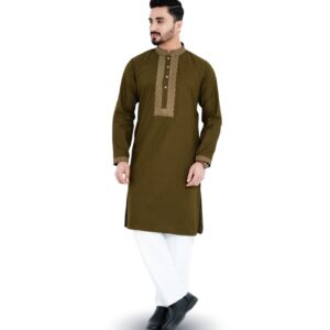 Fanamawear Khadi Cotton Panjabi – premium quality, soft and breathable fabric, perfect traditional wear with home delivery in Bangladesh.
