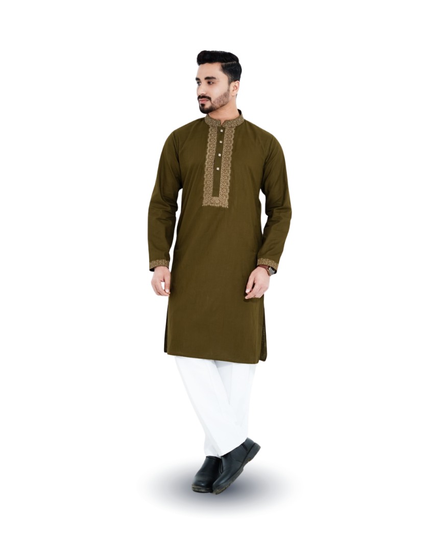 Fanamawear Khadi Cotton Panjabi – premium quality, soft and breathable fabric, perfect traditional wear with home delivery in Bangladesh.