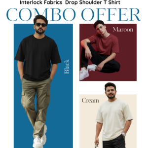 Fanamawear 230+ GSM Drop Shoulder T-Shirt in Bangladesh made with export interlock cotton and premium stitching