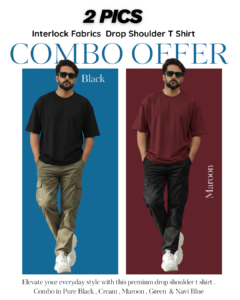 Fanamawear 230+ GSM Drop Shoulder T-Shirt in Bangladesh made with export interlock cotton and premium stitching